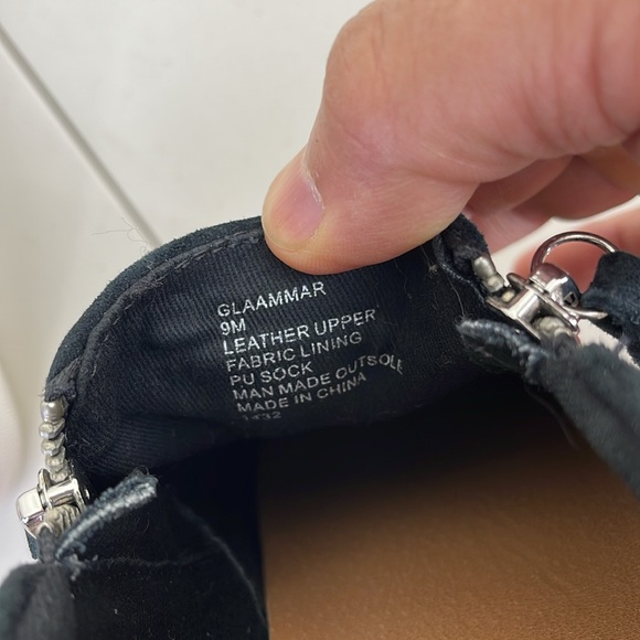 stevemadden zipper platform sneakers Sz 9 M black leather upper - Picture 10 of 10